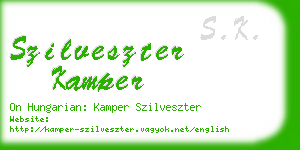 szilveszter kamper business card